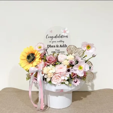 Bloom Box Akrilik Ucapan Wedding Prabumulih
